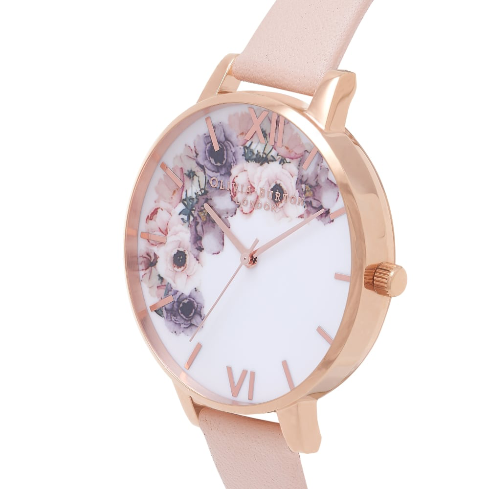 Watercolour Florals - Nude Peach & Rose Gold