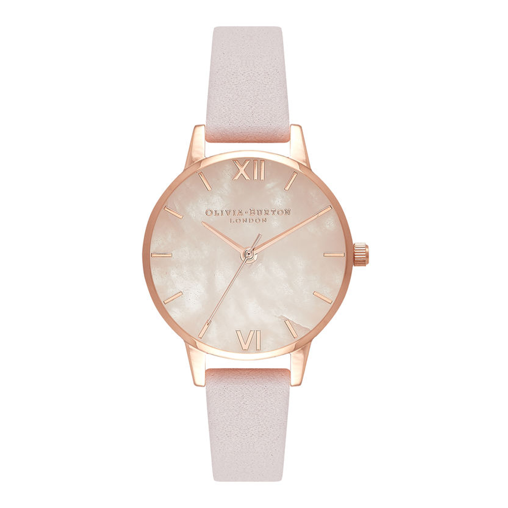 Olivia Burton Semi Precious Rose Gold Mesh A Little Bird