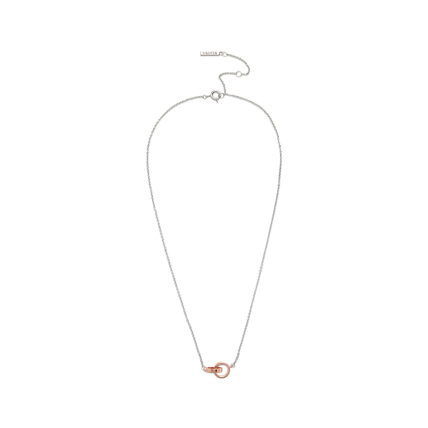 Interlink Necklace - Silver & Rose Gold