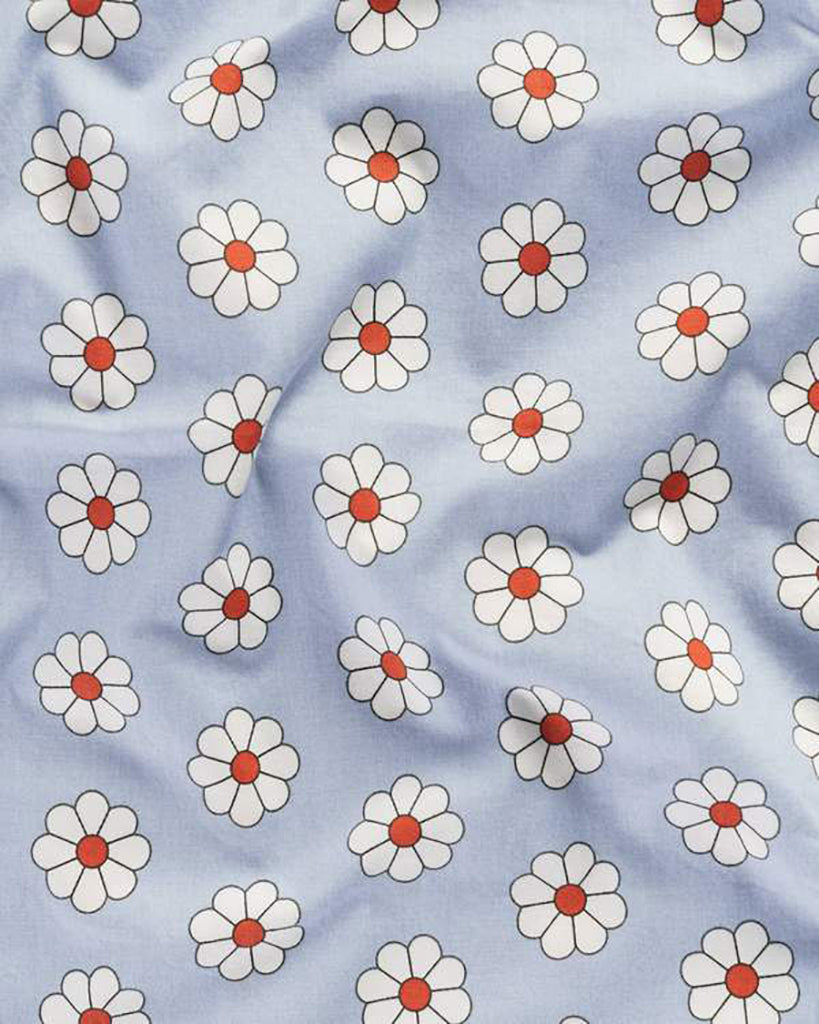 Pillow Case Set Of 2 - Blue Daisy