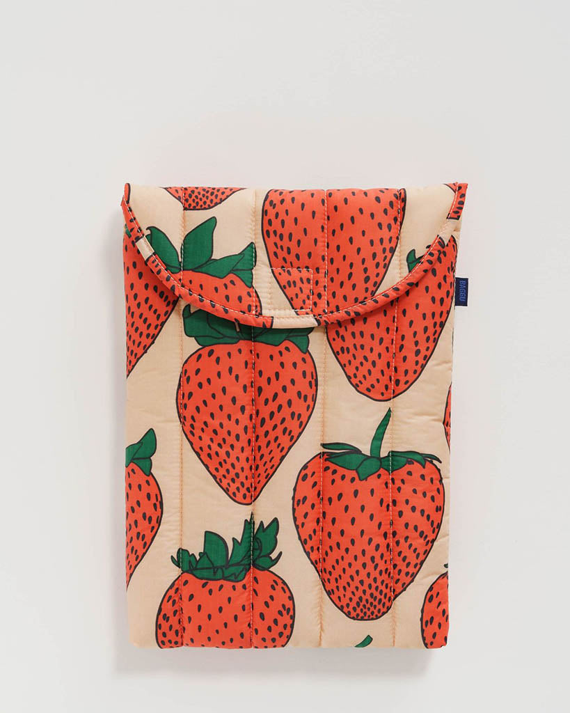 Puffy Laptop Sleeve - Strawberry