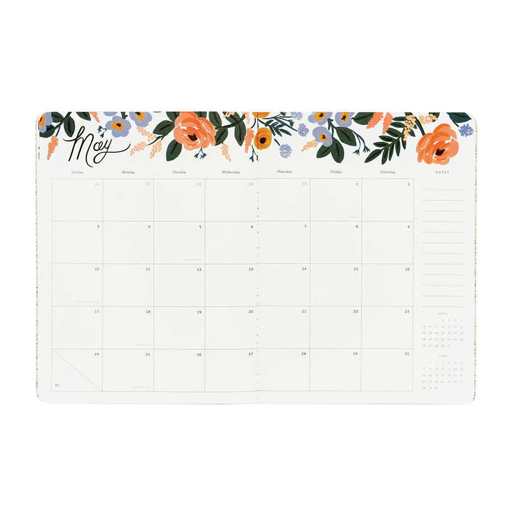 Stitched Appointment Notebook 2020 - Wild Rose
