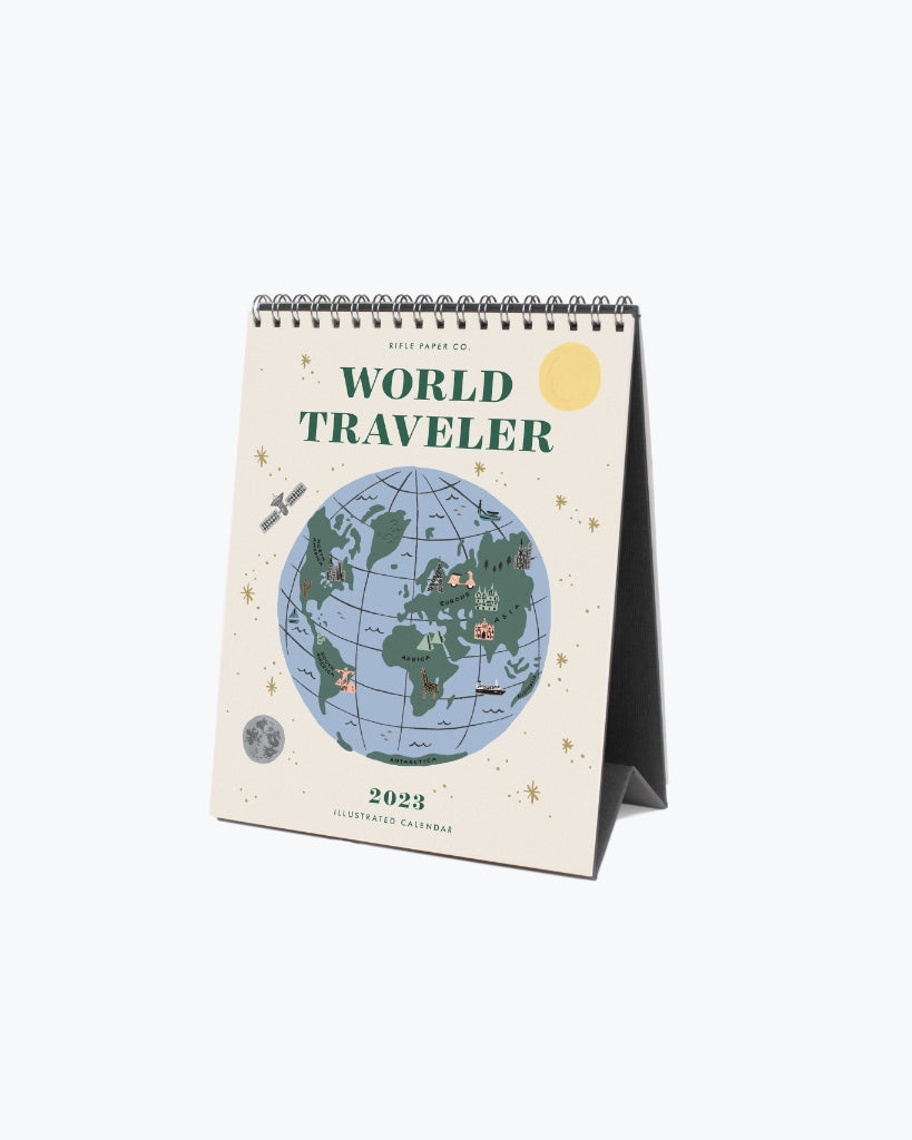 Rifle Paper Co. Desk Calendar 2023 World Traveler A Little Bird