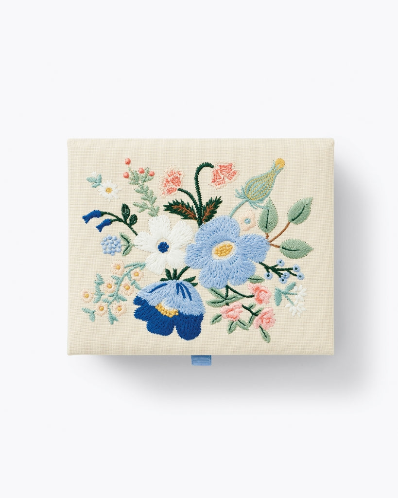 Embroidered Keepsake Box - Garden Party