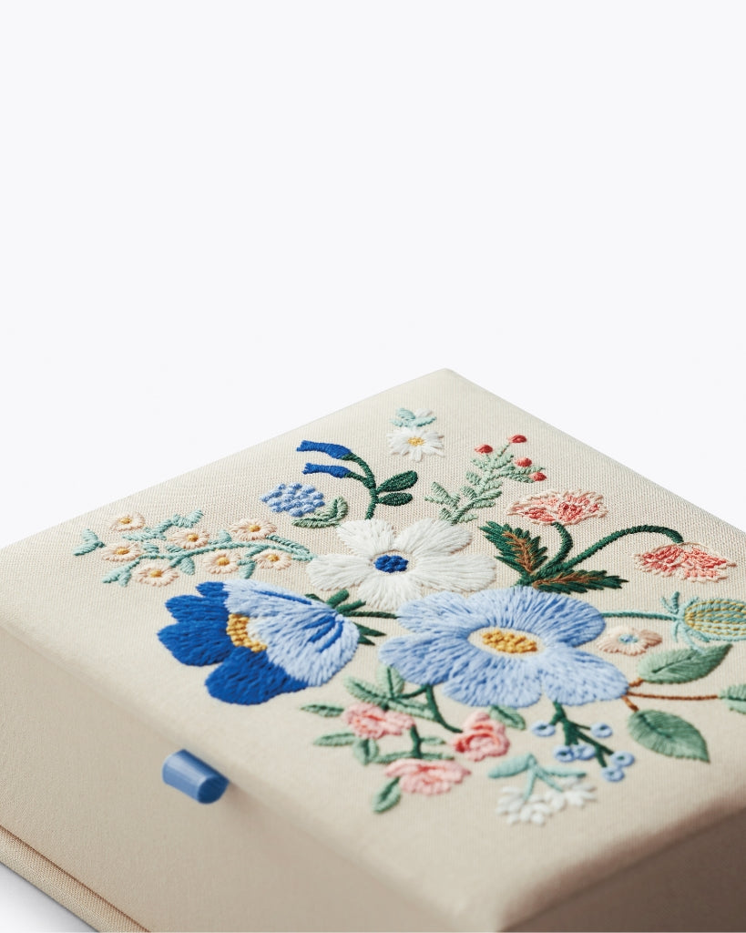 Embroidered Keepsake Box - Garden Party