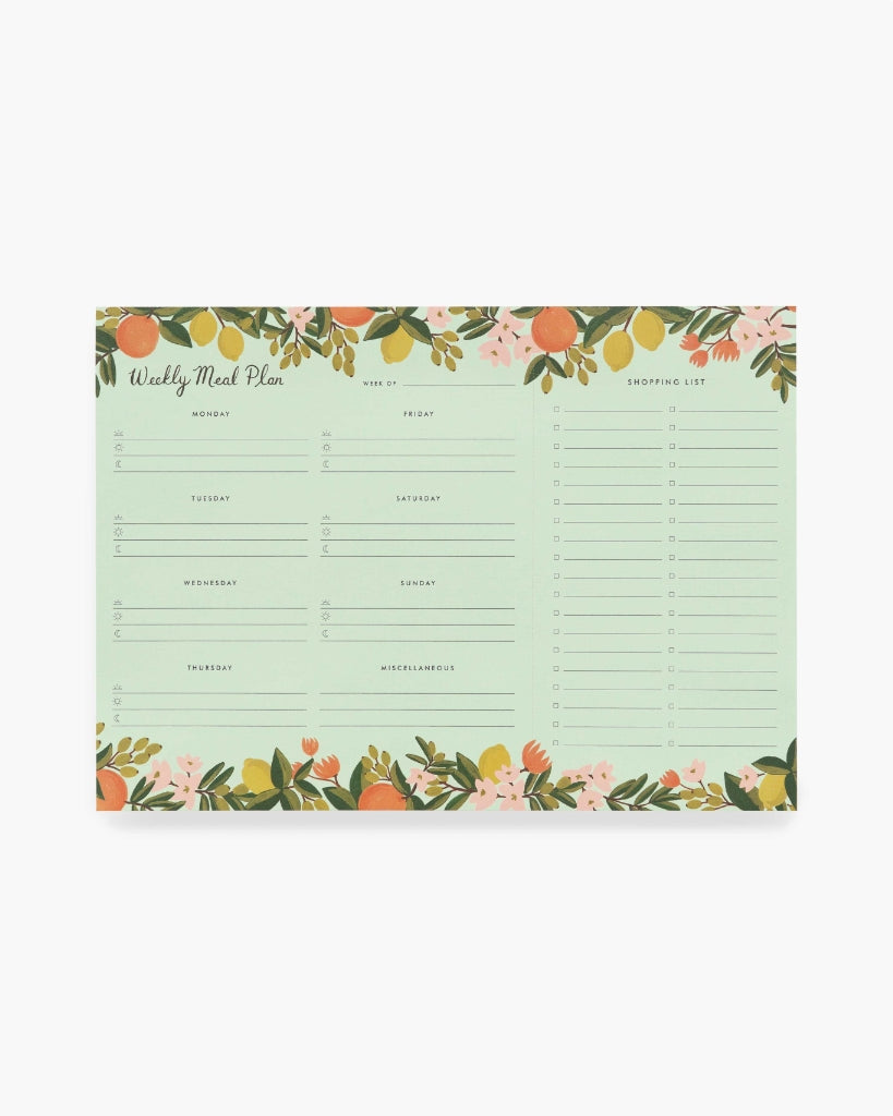 Weekly Meal Planner - Citrus Floral