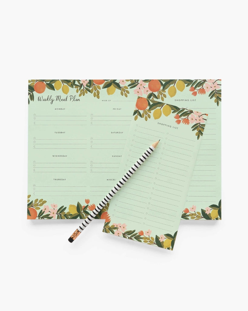 Weekly Meal Planner - Citrus Floral