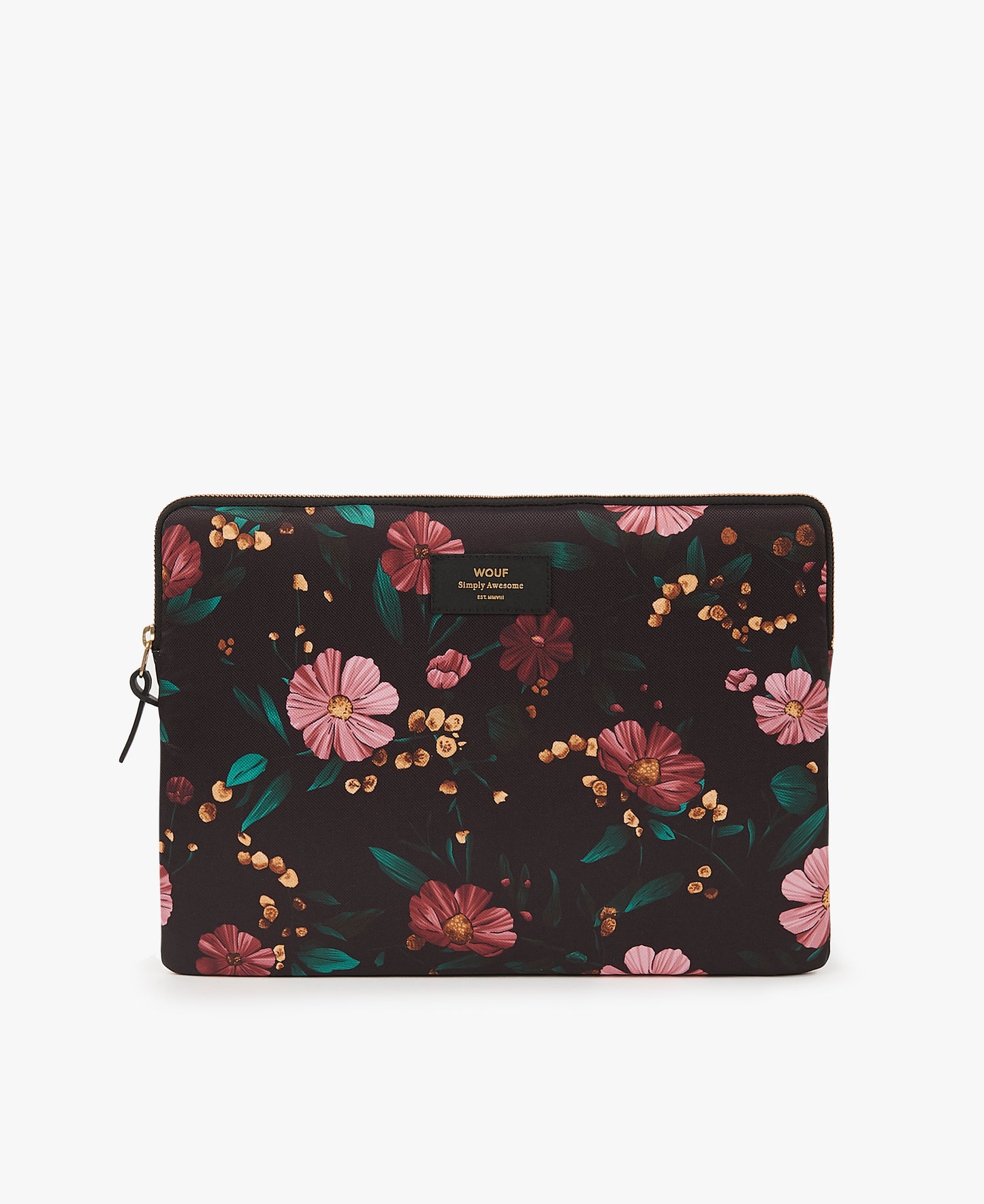 Tech Case - Black Flowers