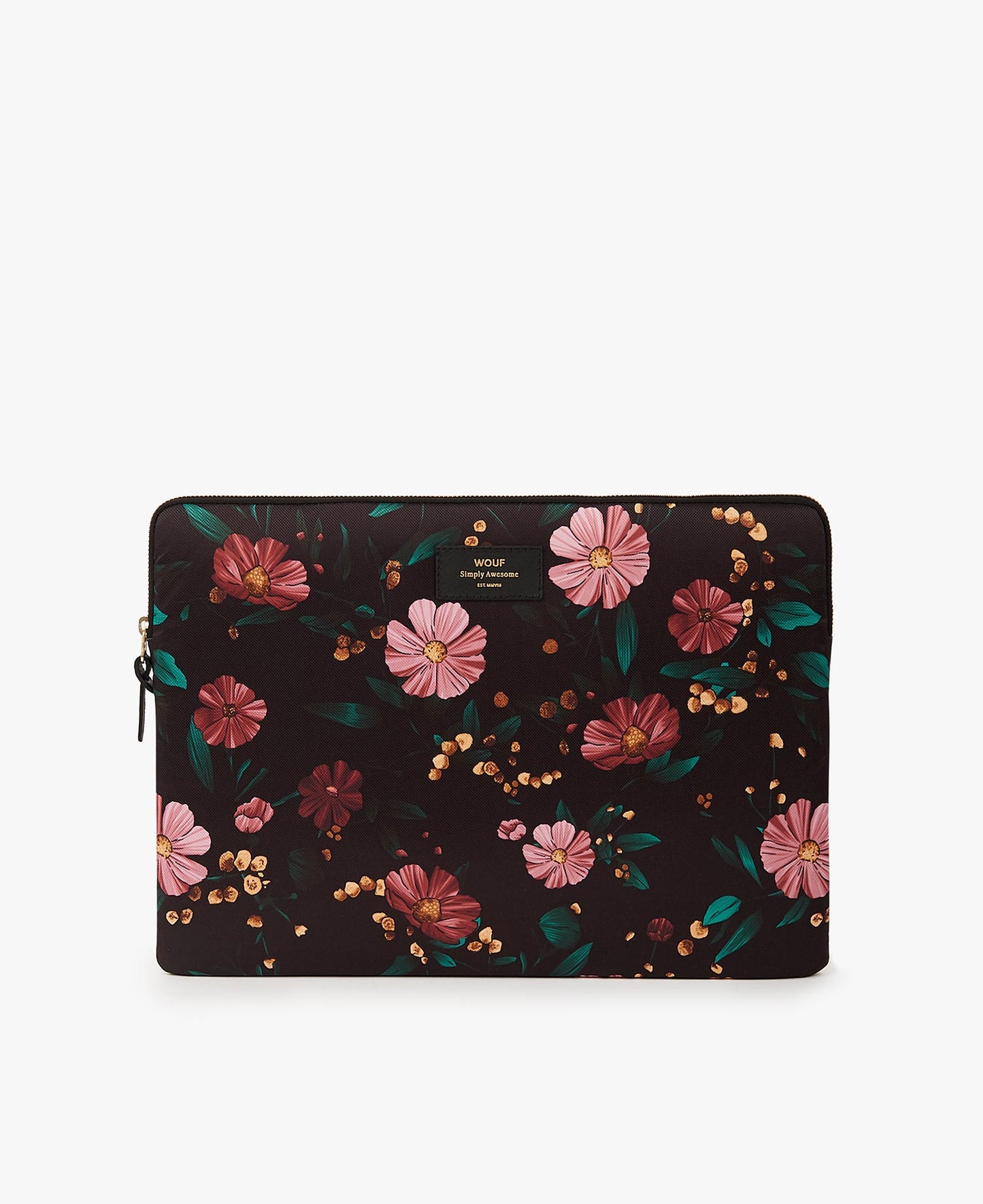Tech Case - Black Flowers