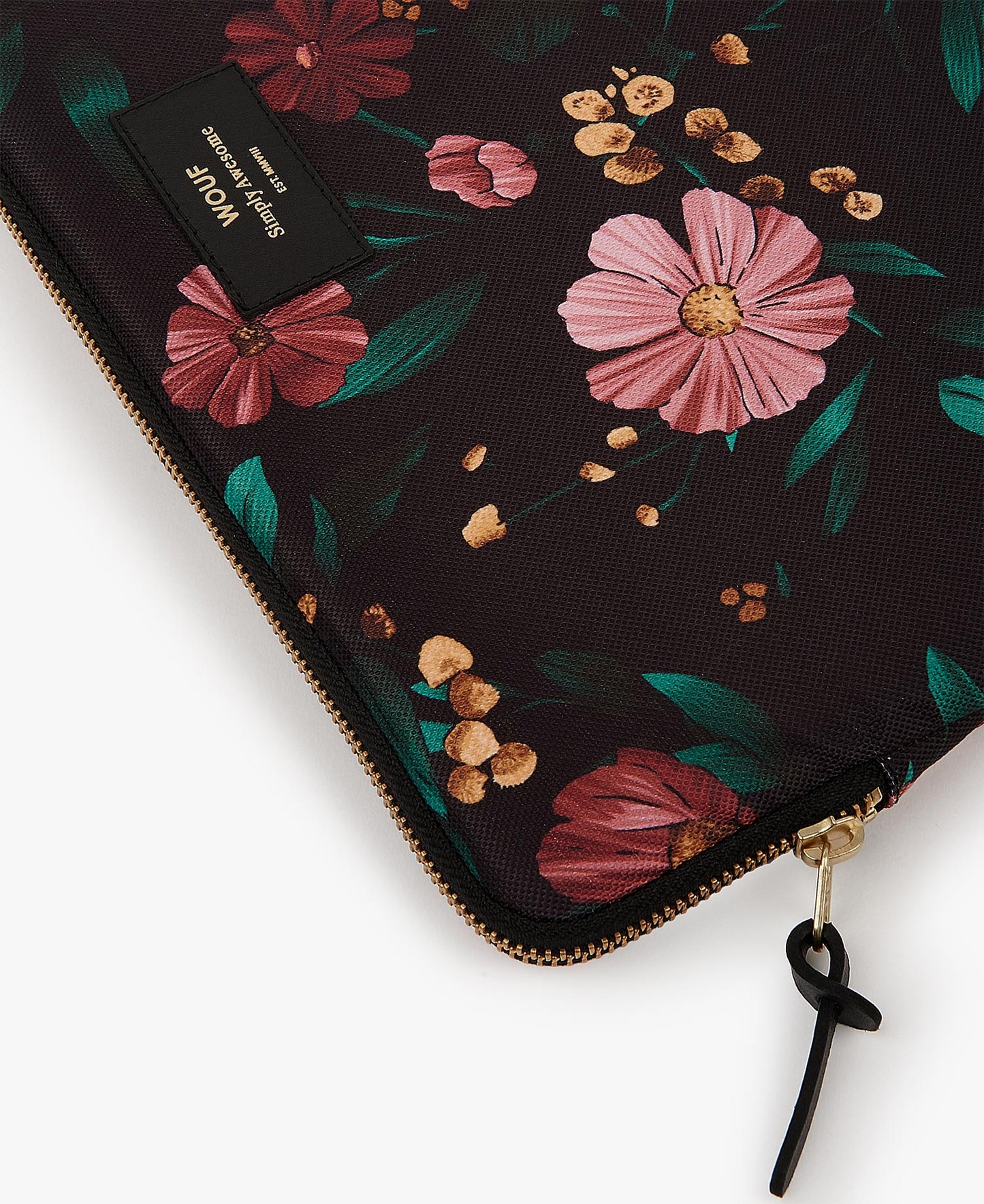 Tech Case - Black Flowers