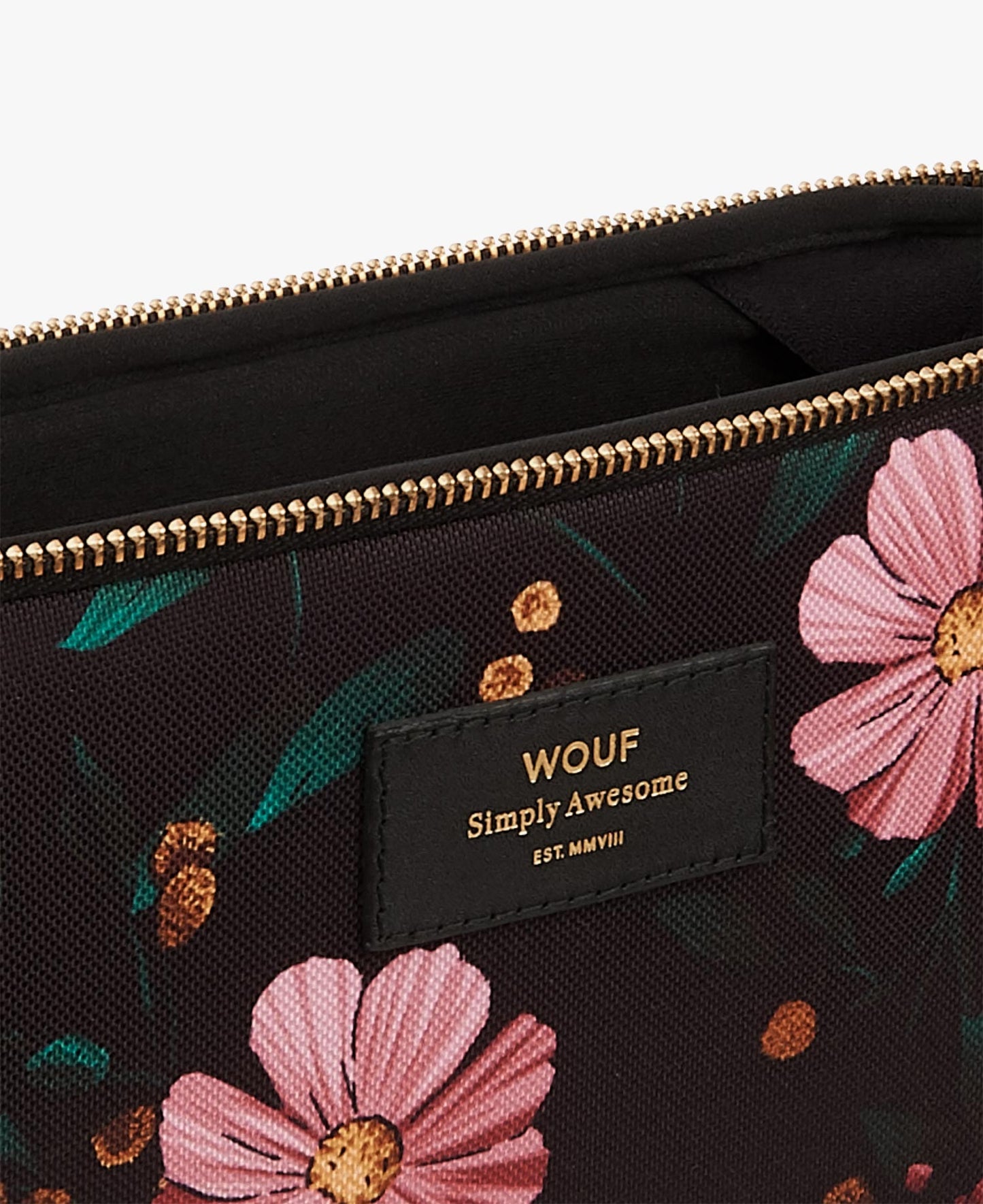 Tech Case - Black Flowers