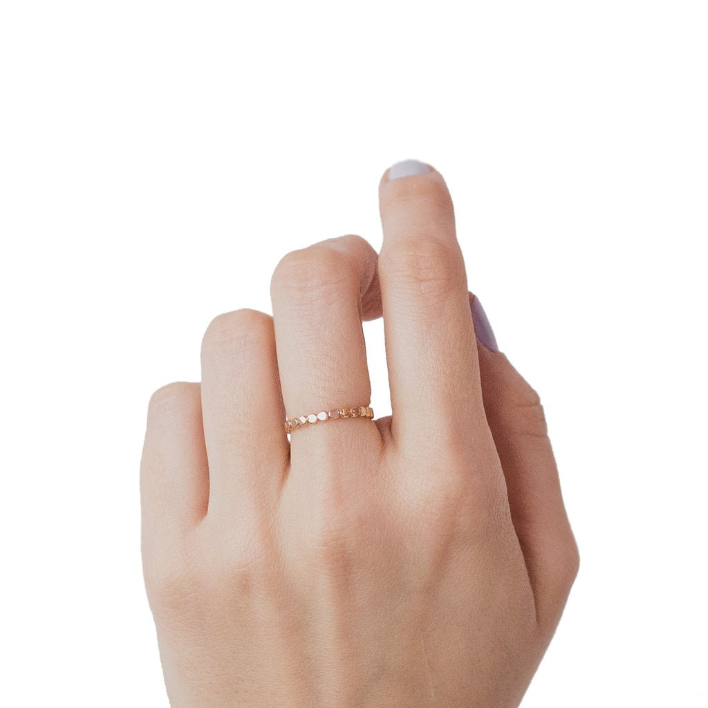 Sequin Stacking Ring - Gold