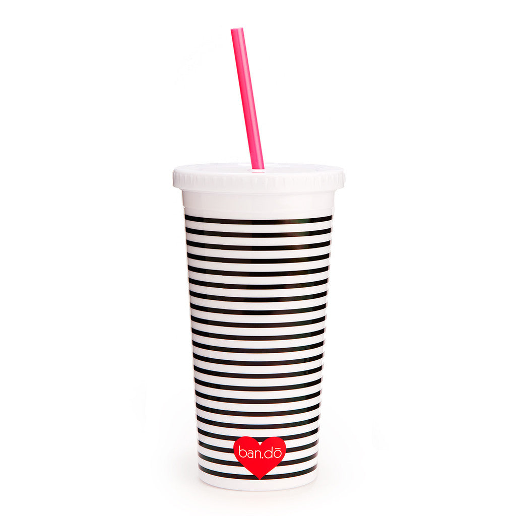 Sip Sip Tumbler - Heart + Stripes