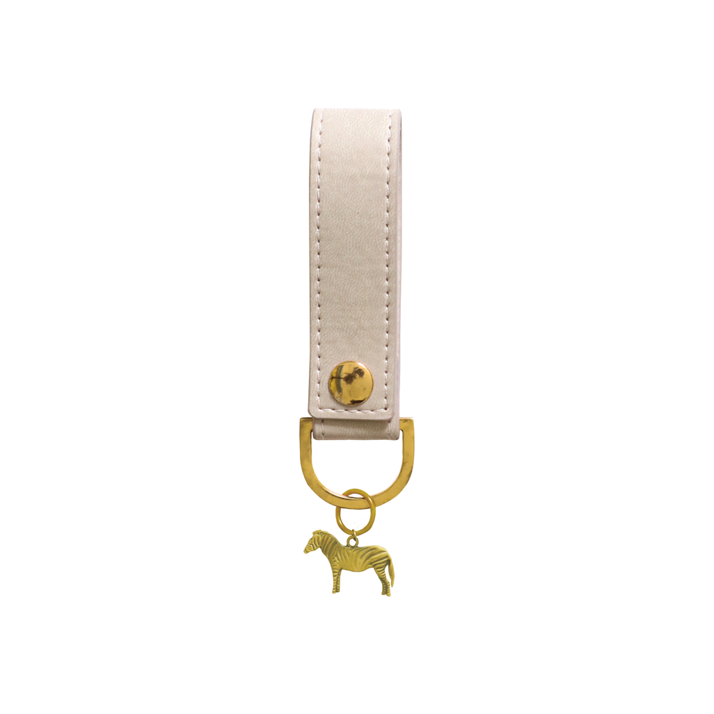 Keychain - Zebra / Pebble