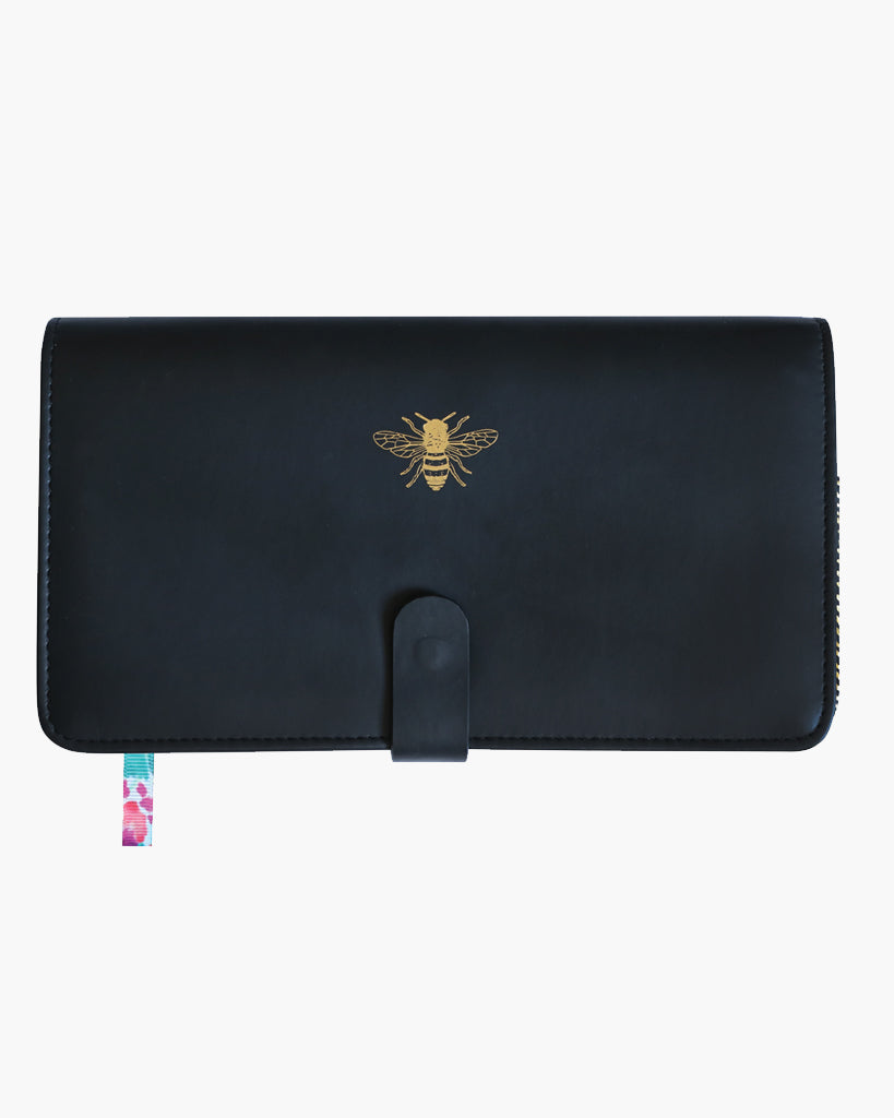 Travel Wallet - Black + Bee