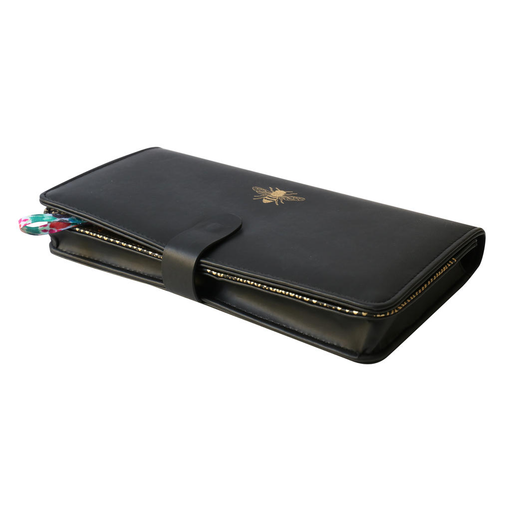 Travel Wallet - Black + Bee
