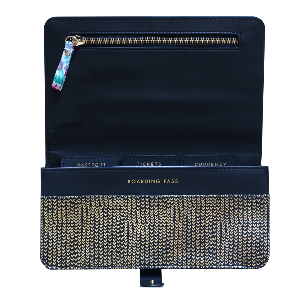 Travel Wallet - Black + Bee