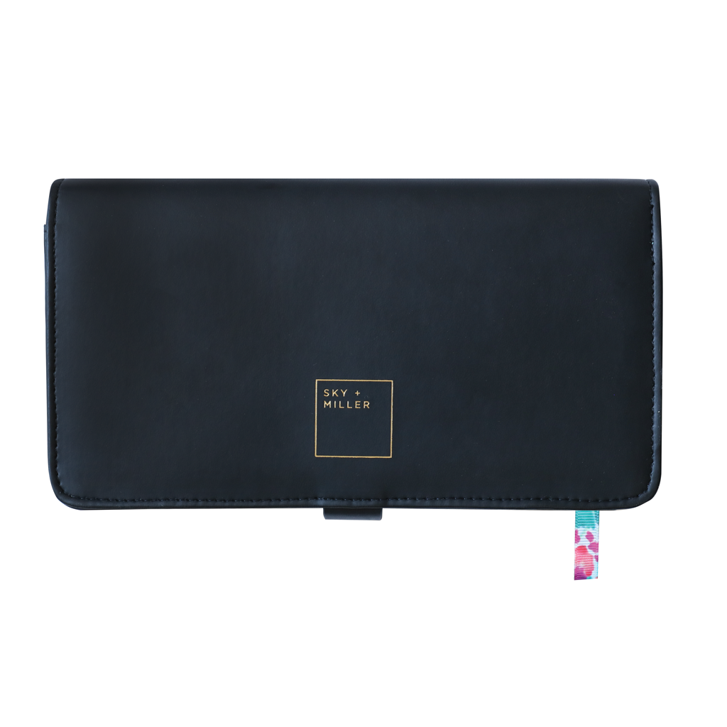 Travel Wallet - Black + Bee