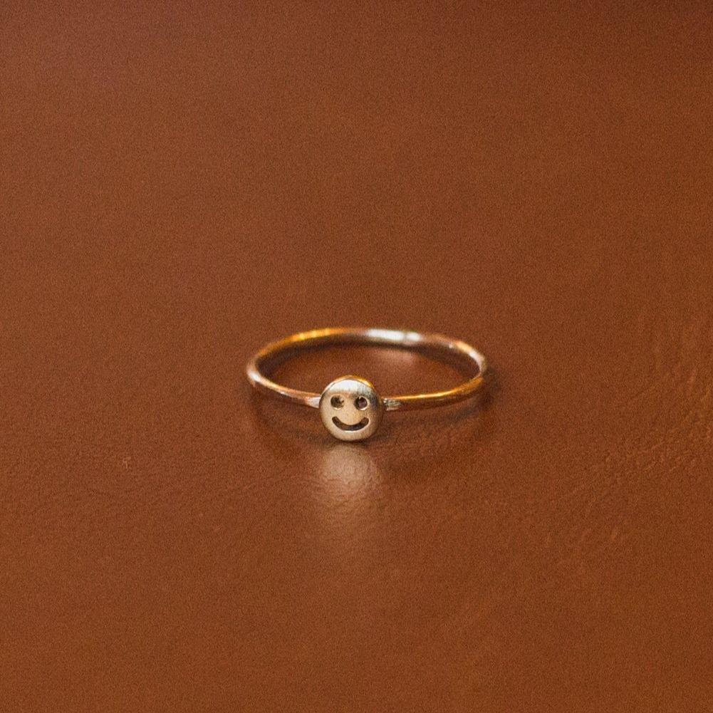 Smiley Stacking Ring - Gold