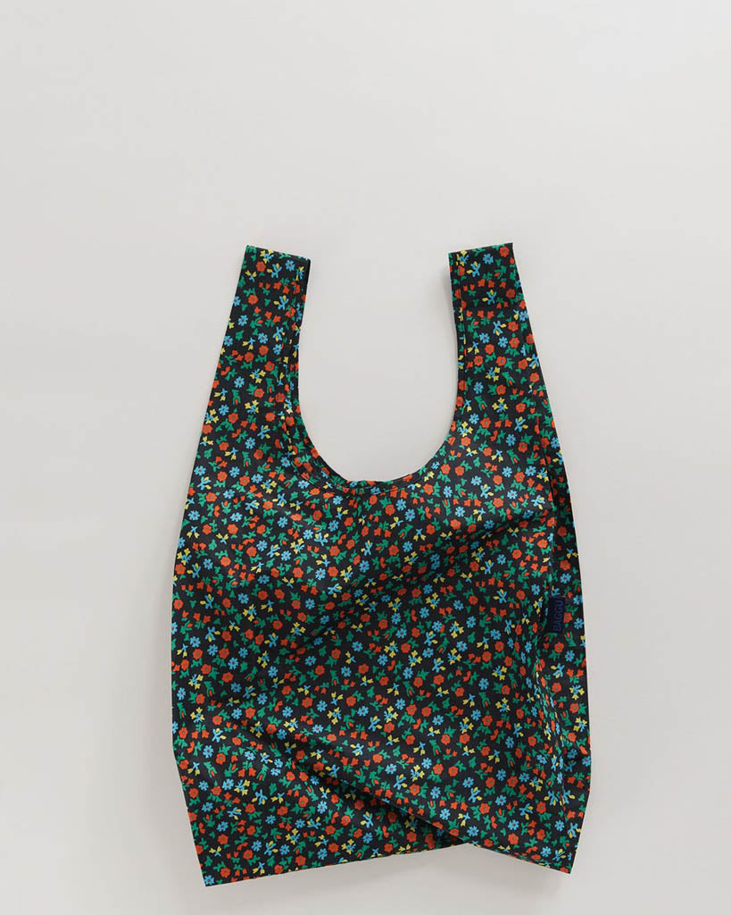 Standard Reusable Bag - Black Calico Floral