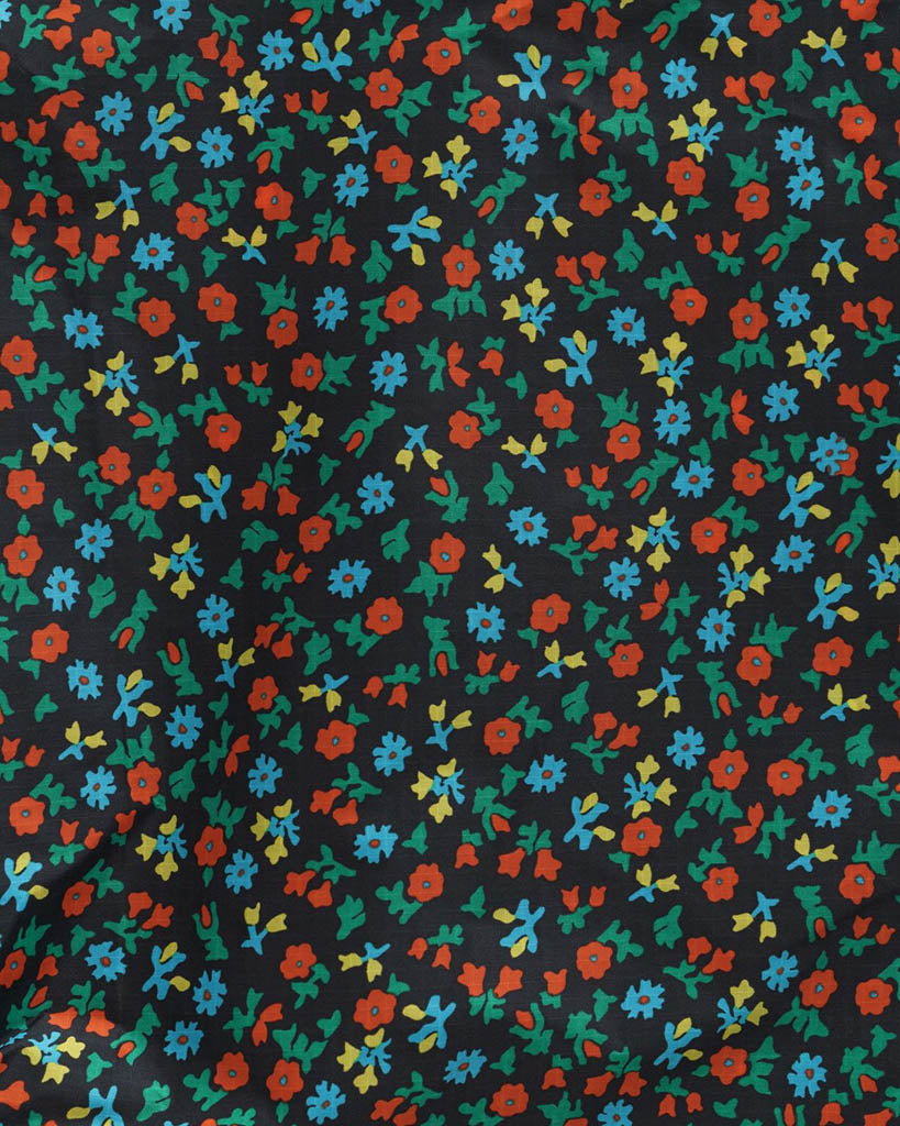 Standard Reusable Bag - Black Calico Floral