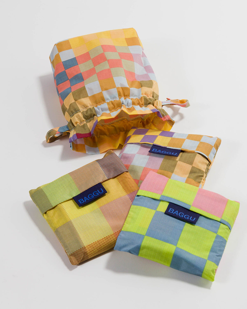 Standard Reusable Bags Set of 3 - Checks-On-Checks