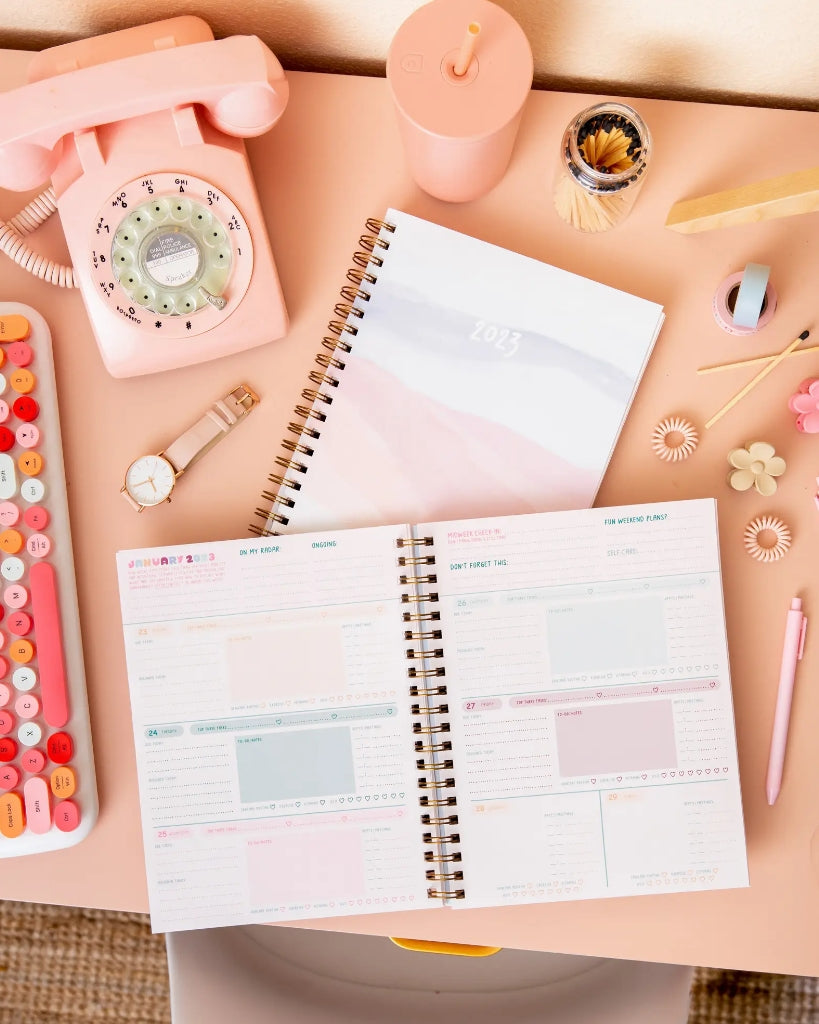 2023 Goal Getter Planner - Sunset Stripes