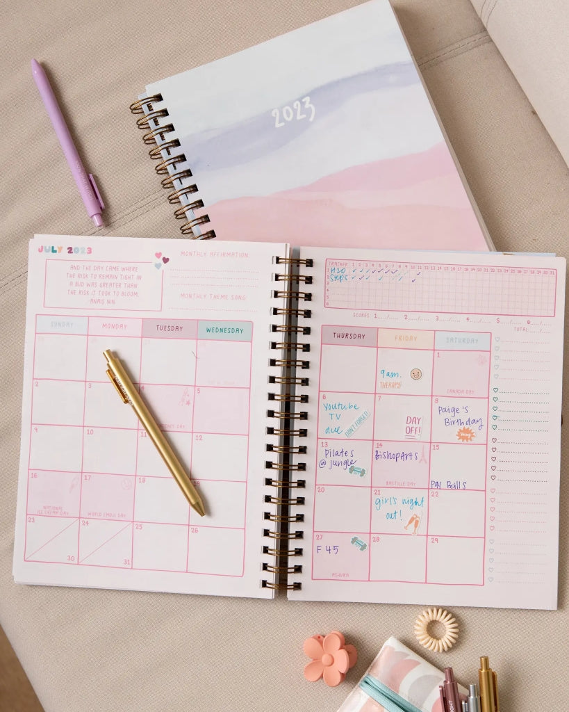 2023 Goal Getter Planner - Sunset Stripes