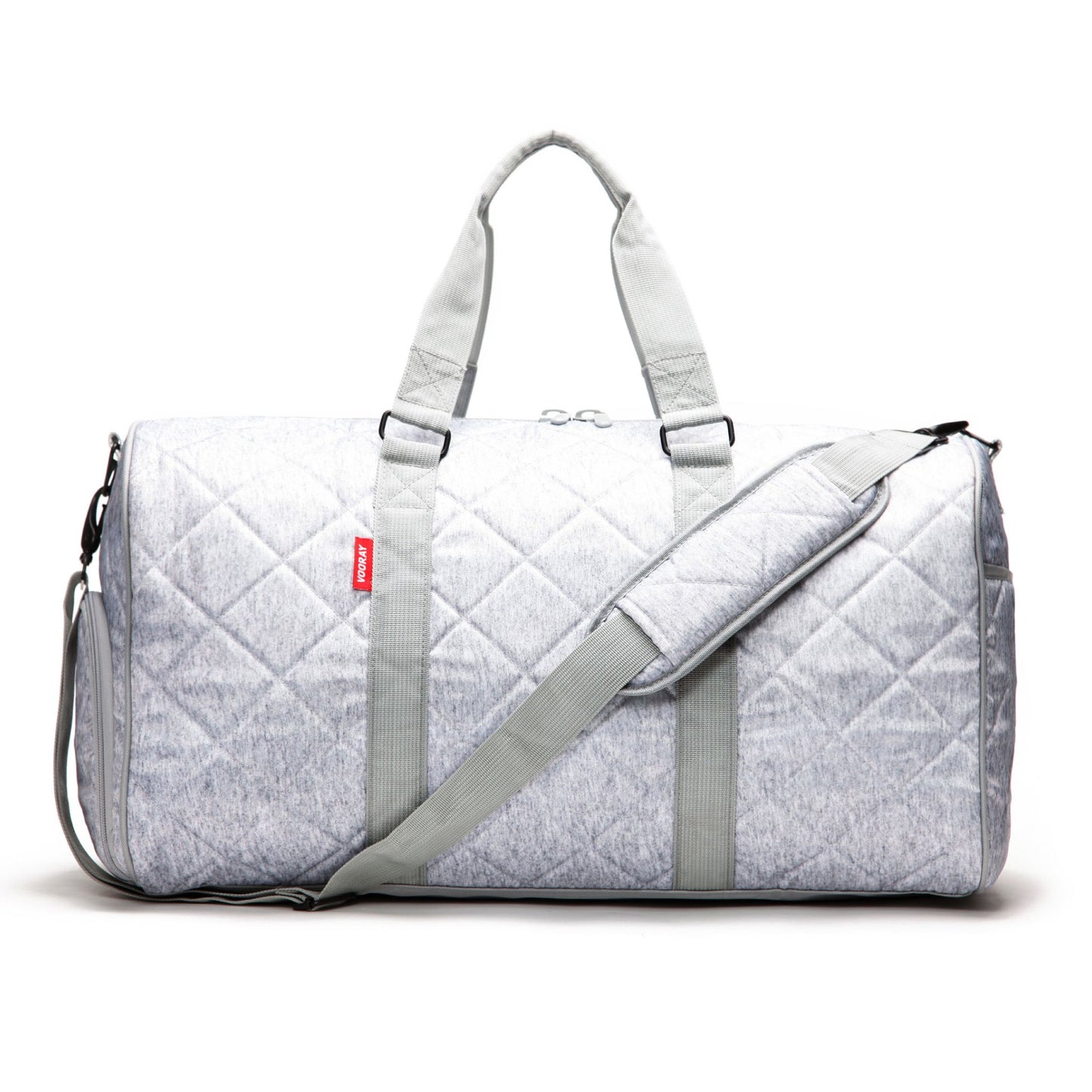 Trepic Weekender Duffle - Quilted Gray Nylon