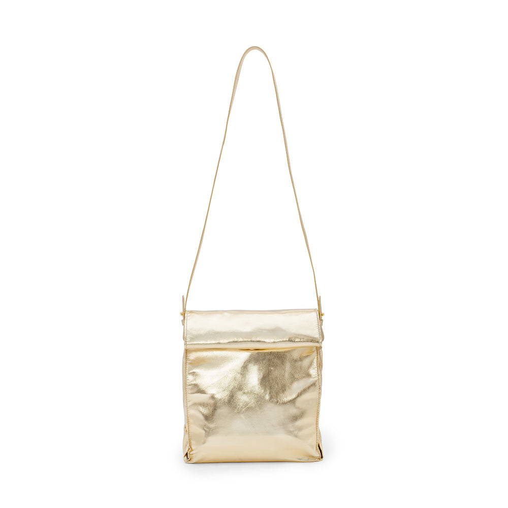 What's For Lunch Crossbody Bag - Metallic Gold