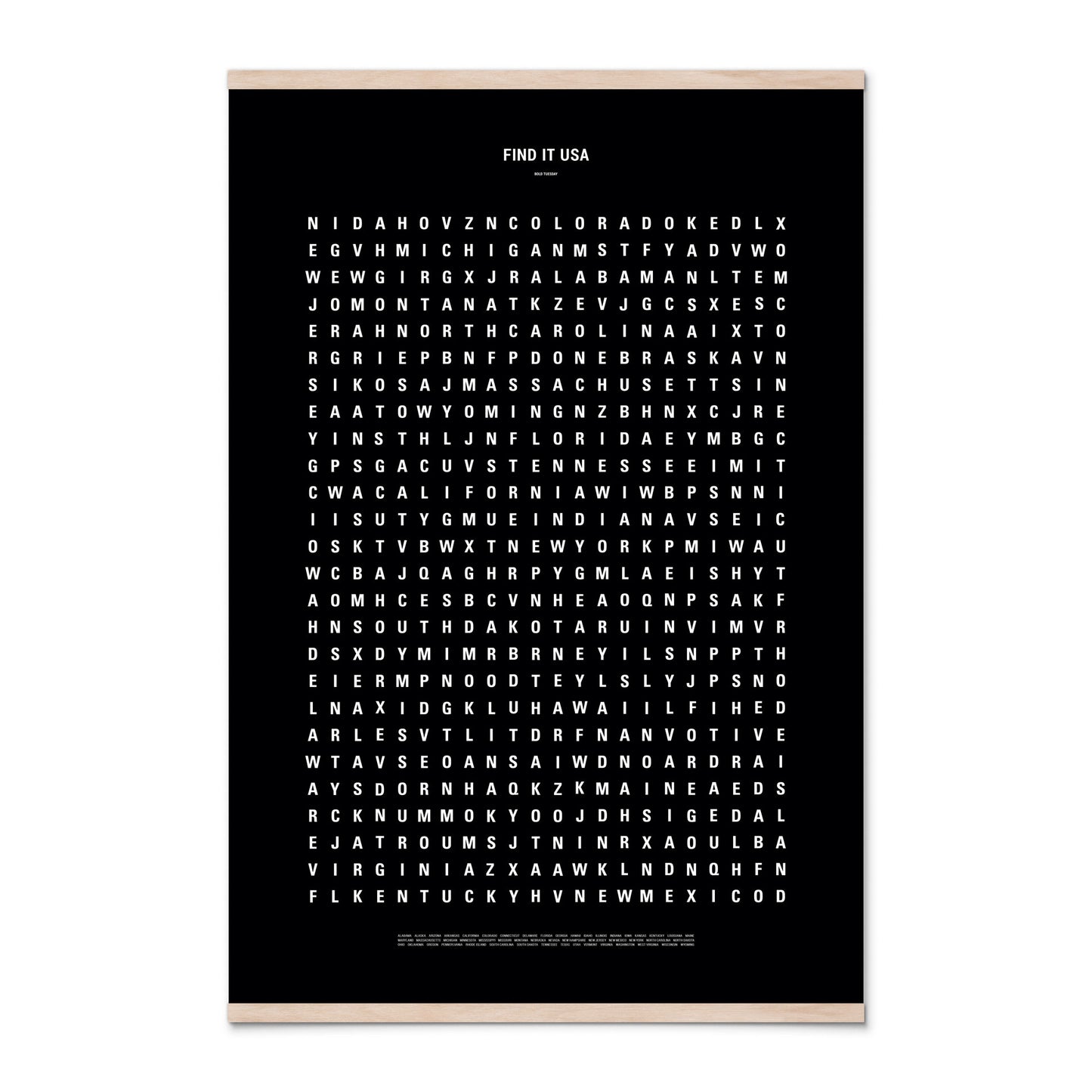 Find It USA Travel Map Poster