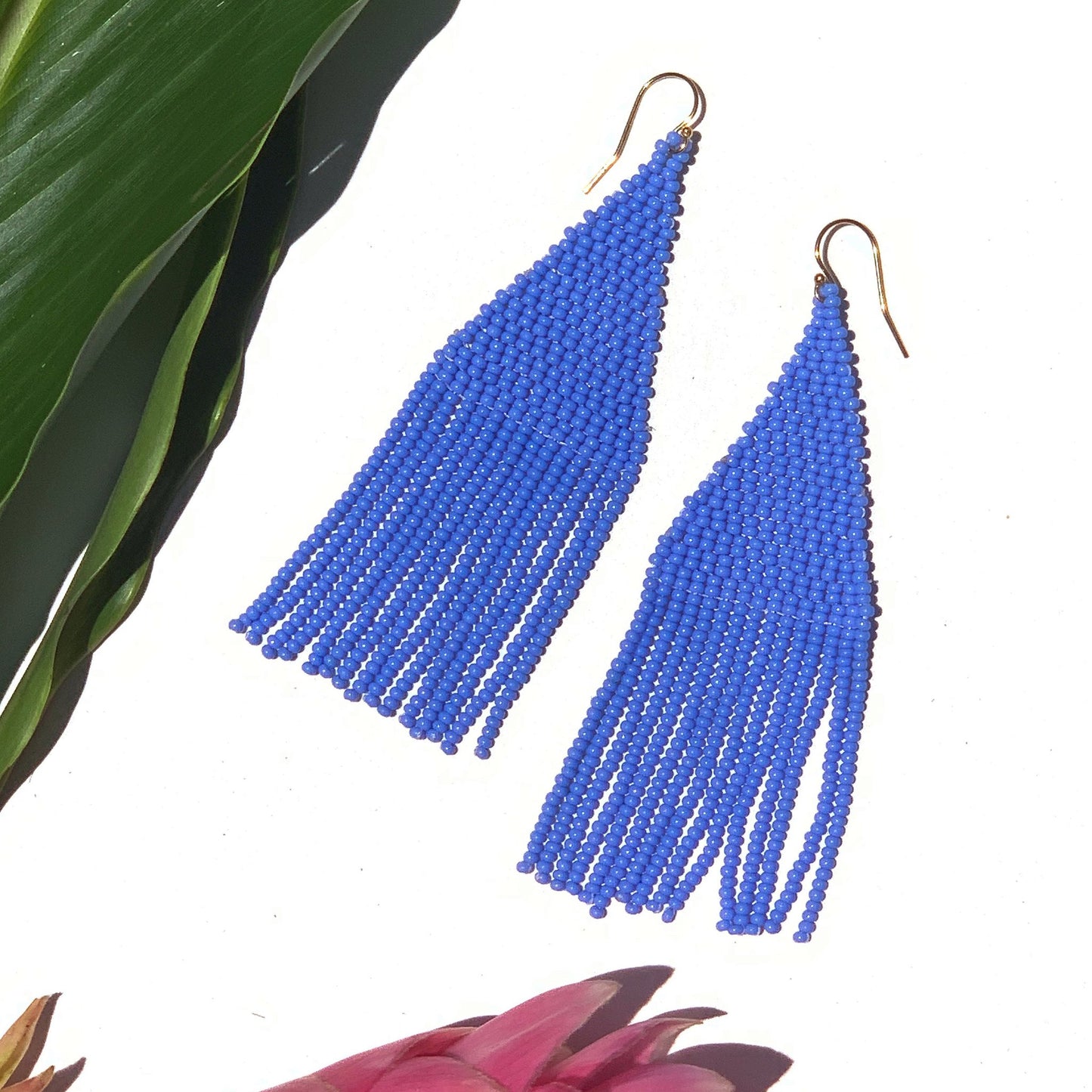 Freesia Beaded Earrings - Periwinkle