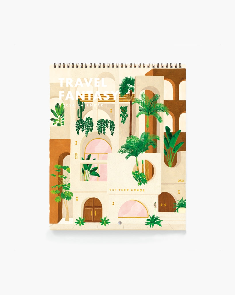 2024 Wall Calendar - Travel Fantasy