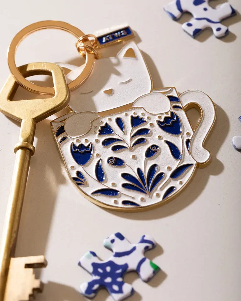 Keychain - Cat In A Mug