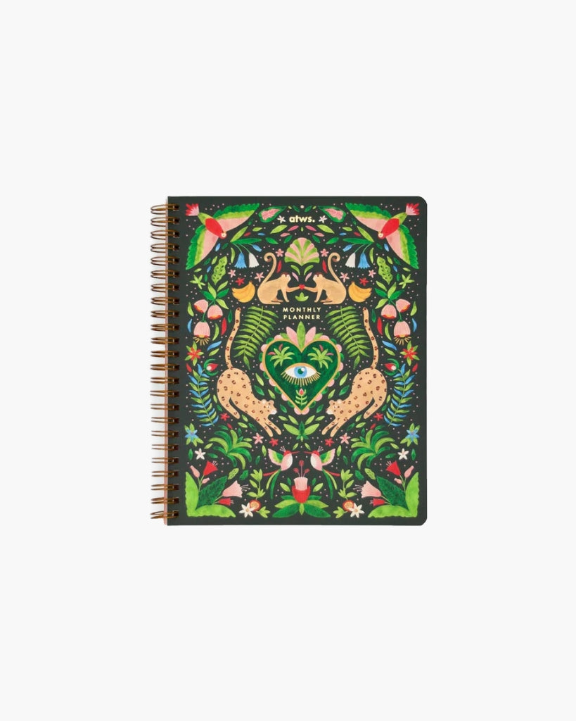 Undated Monthly Planner - Green Jungle