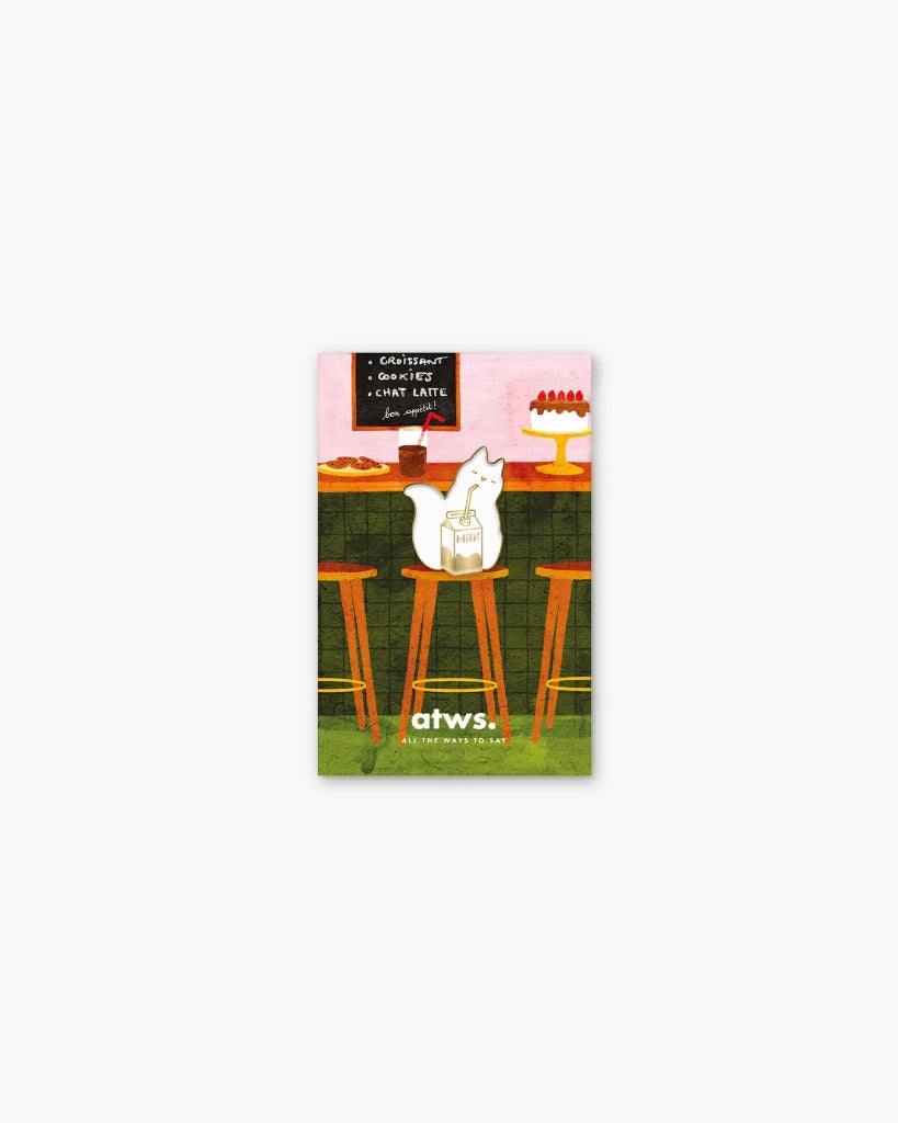 Enamel Pin - Cat Milk