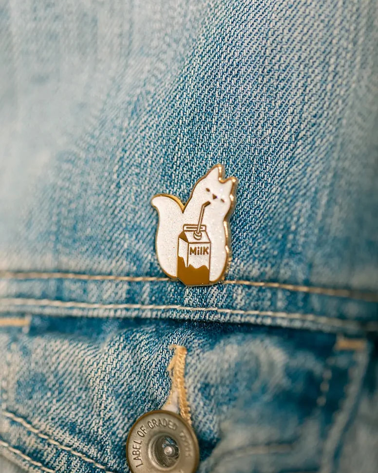Enamel Pin - Cat Milk