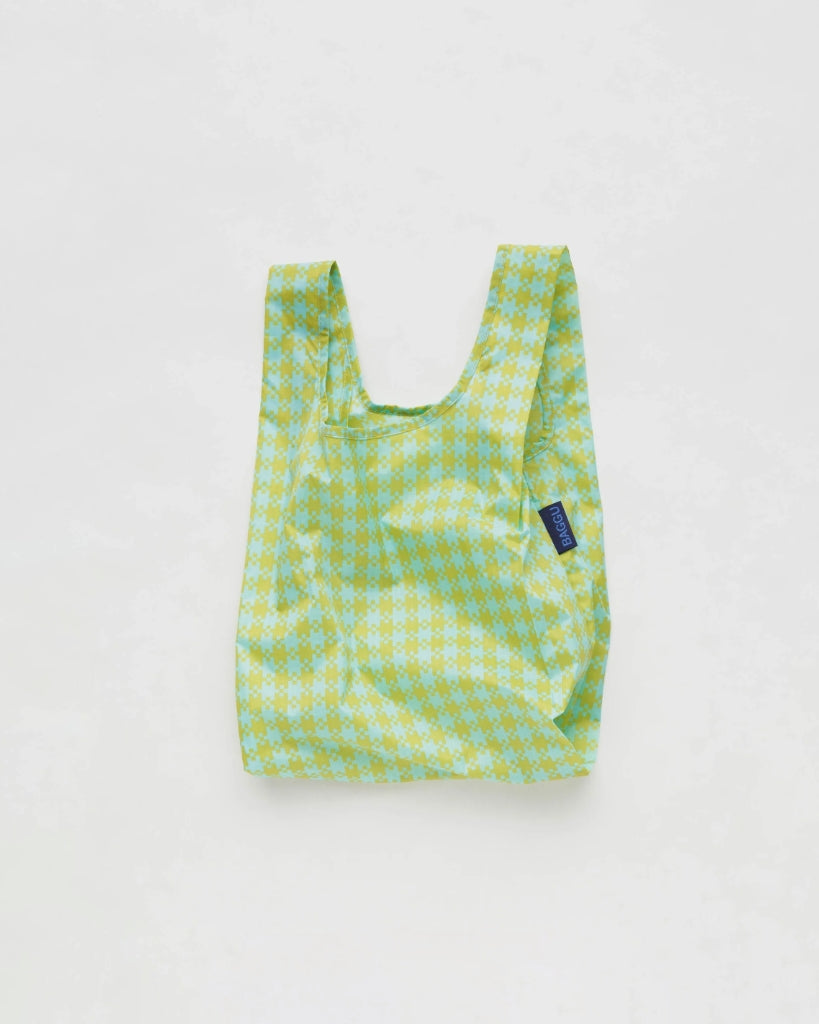 Baby Reusable Bag - Mint Pixel Gingham