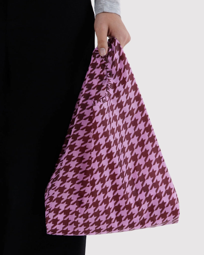 Baby Reusable Bag - Pink Houndstooth