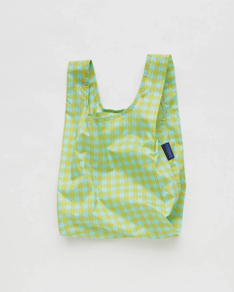 Baby Reusable Bag - Mint Pixel Gingham