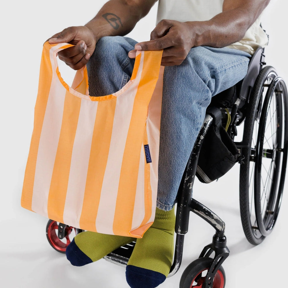 Baby Reusable Bag - Tangerine Wide Stripe