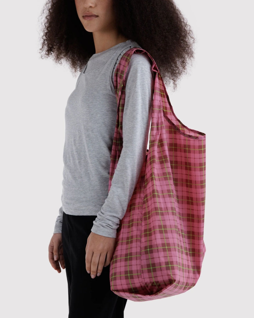 Big Reusable Bag - Azalea Pink Tartan [PRE ORDER]