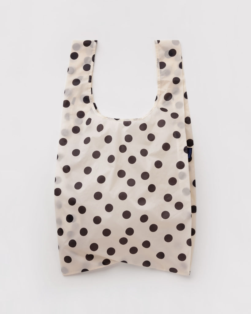 Big Reusable Bag - Cream & Black Polka Dot