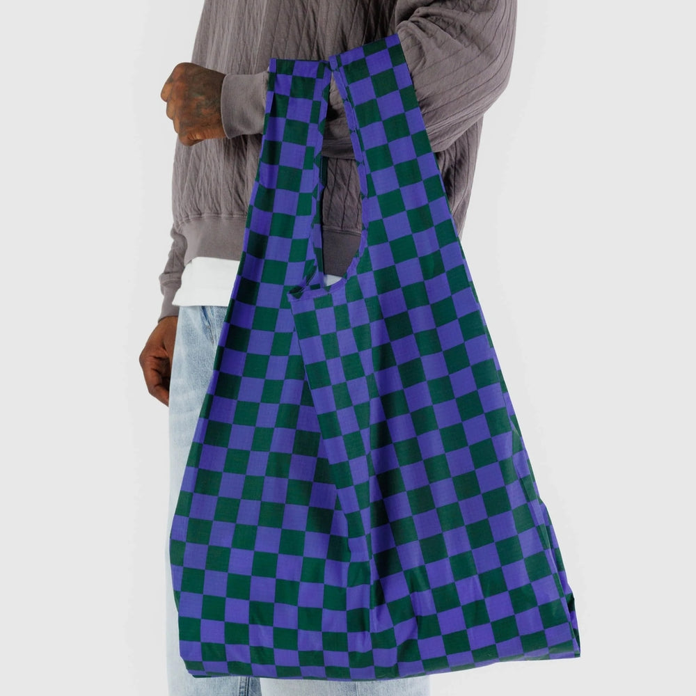 Big Reusable Bag - Iris Green Check [PRE ORDER]