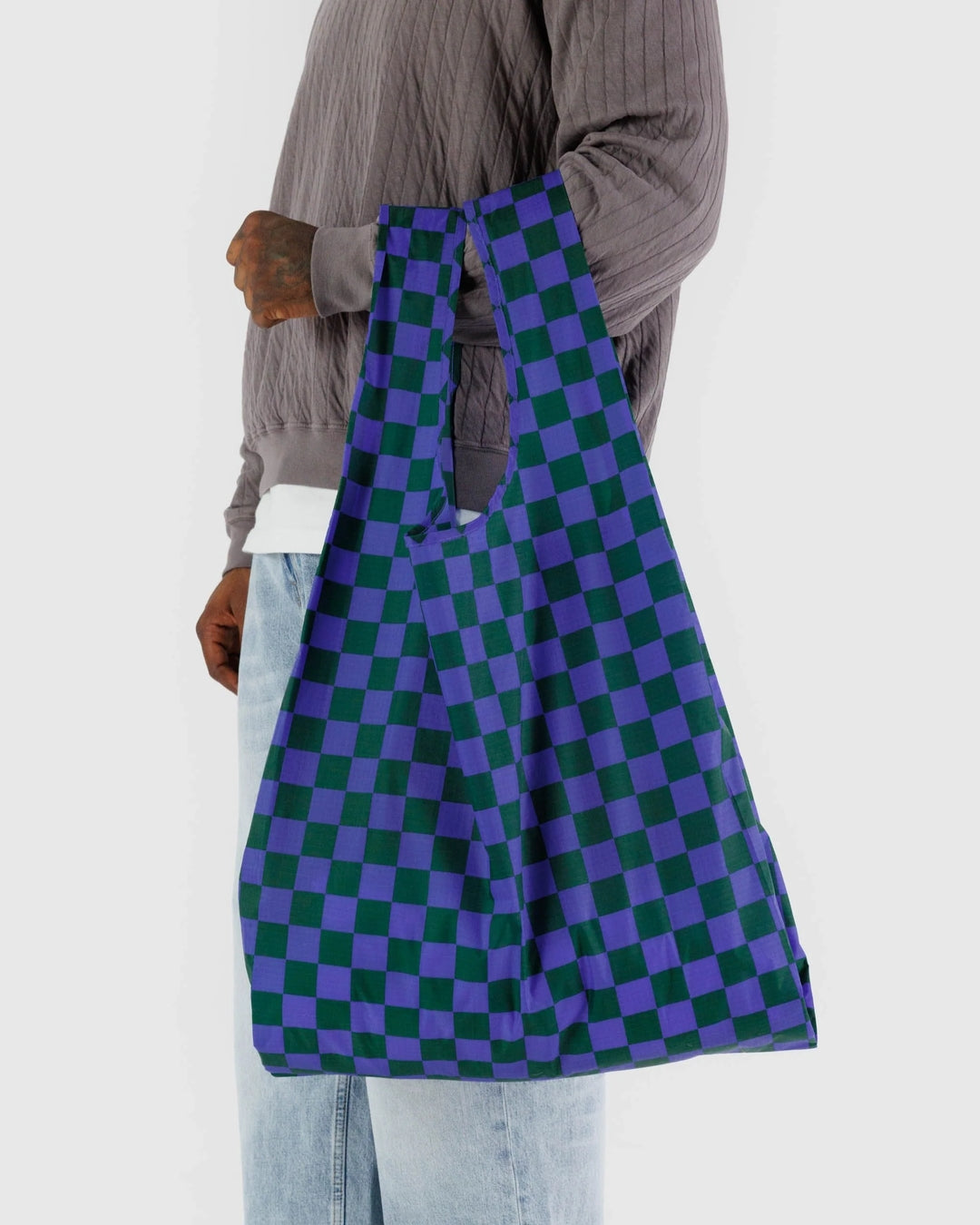 Big Reusable Bag - Iris Green Check [PRE ORDER]