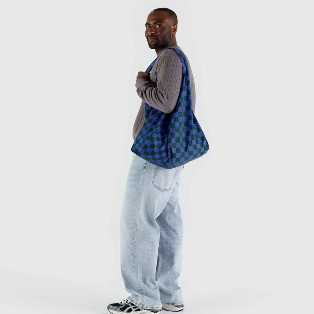 
                      
                        Big Reusable Bag - Iris Green Check
                      
                    