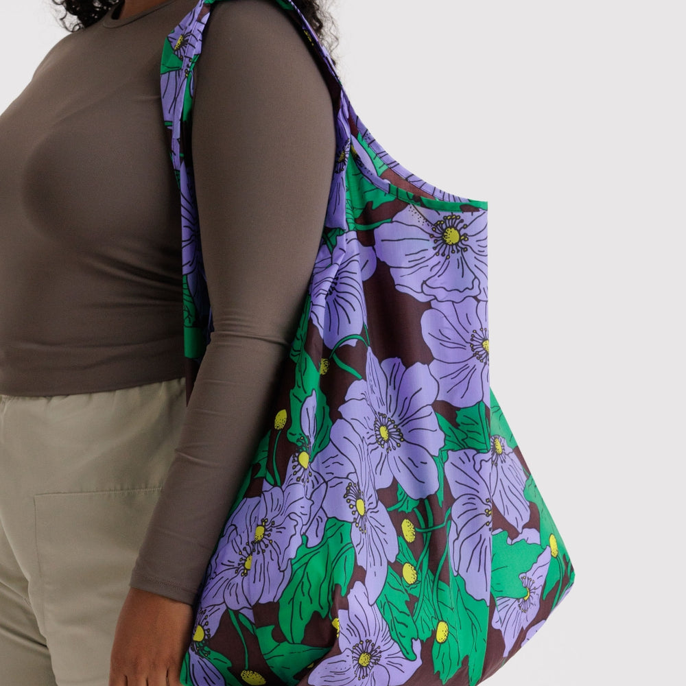 Big Reusable Bag - Maroon Poppy