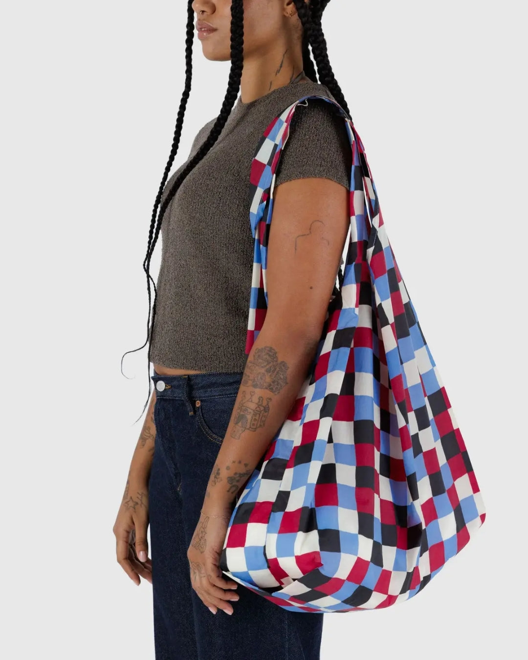 Big Reusable Bag - Painted Check
