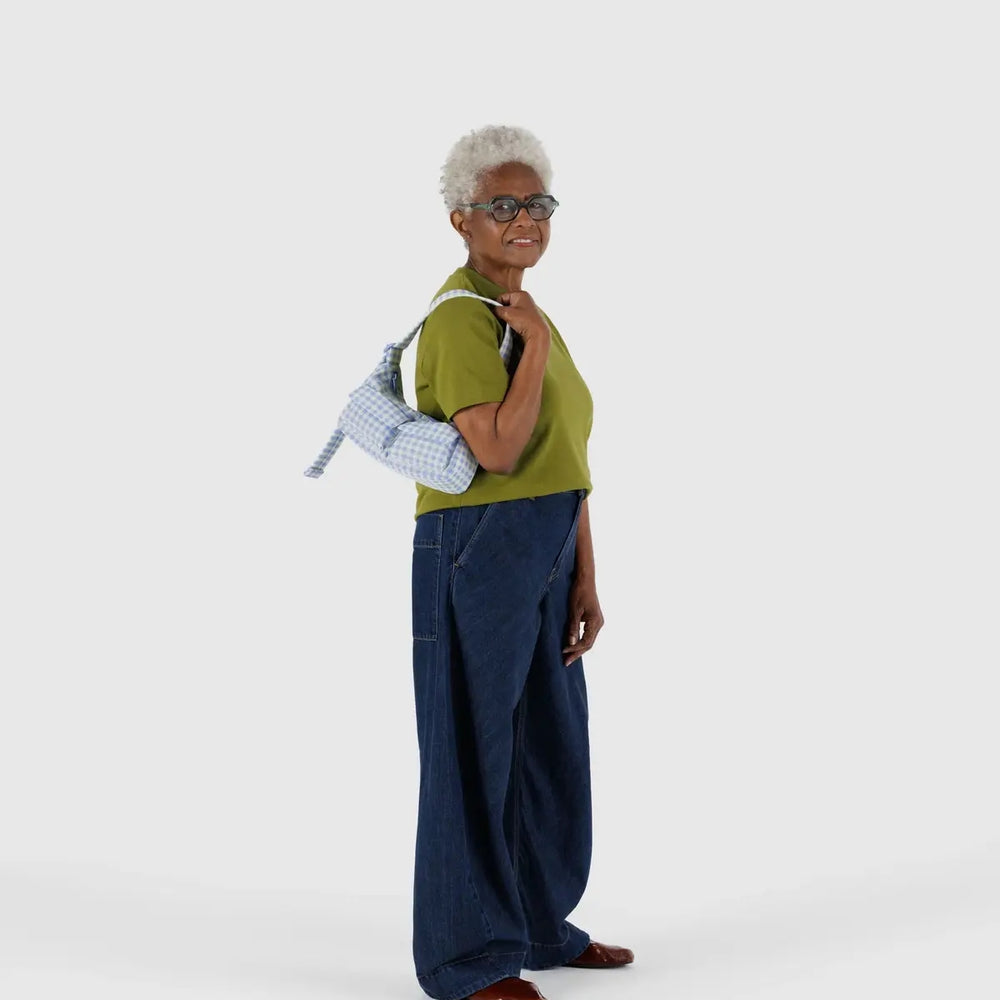 
                      
                        Cargo Shoulder Bag - Light Blue Gingham
                      
                    