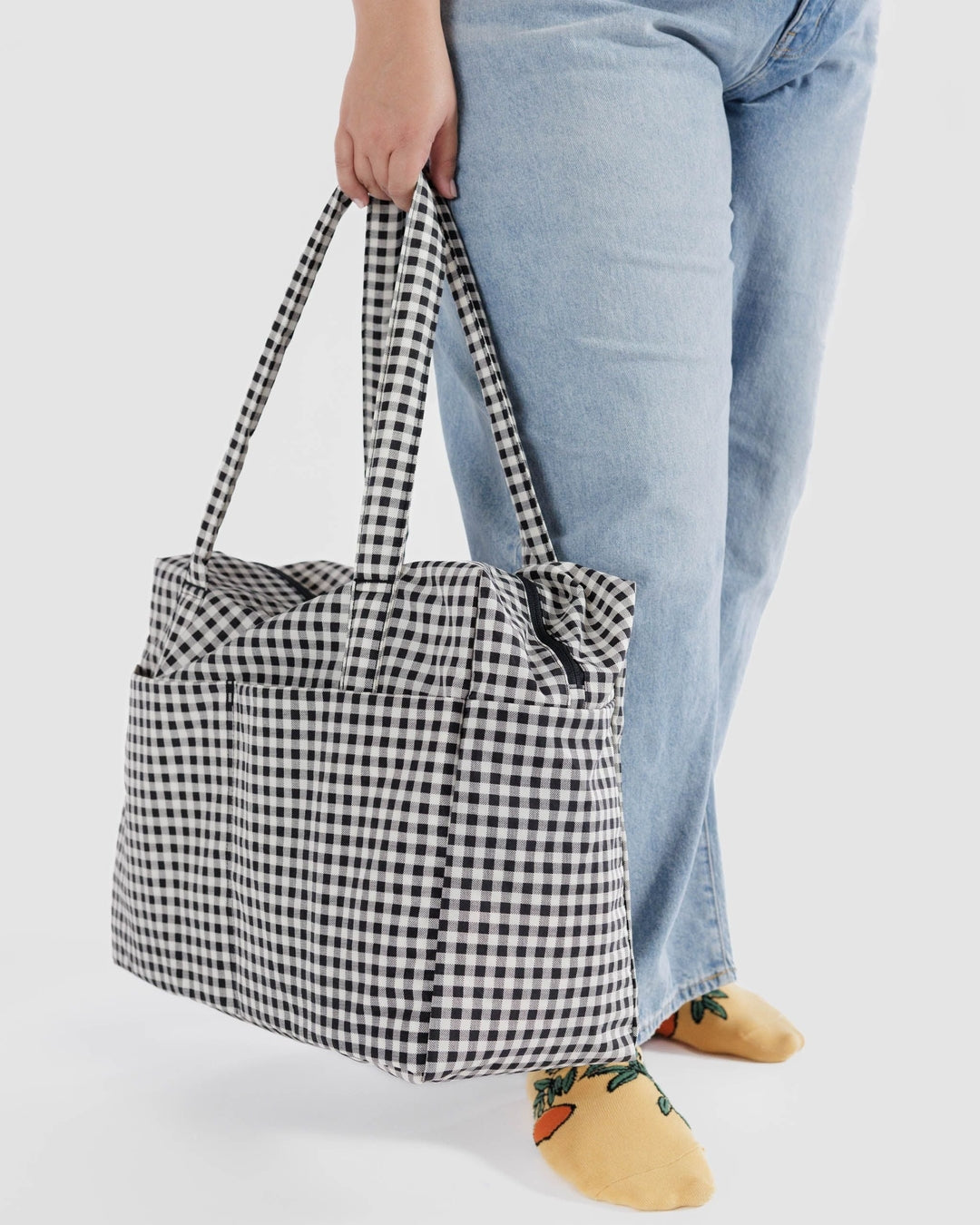 Cloud Carry-On Bag - Black & White Gingham